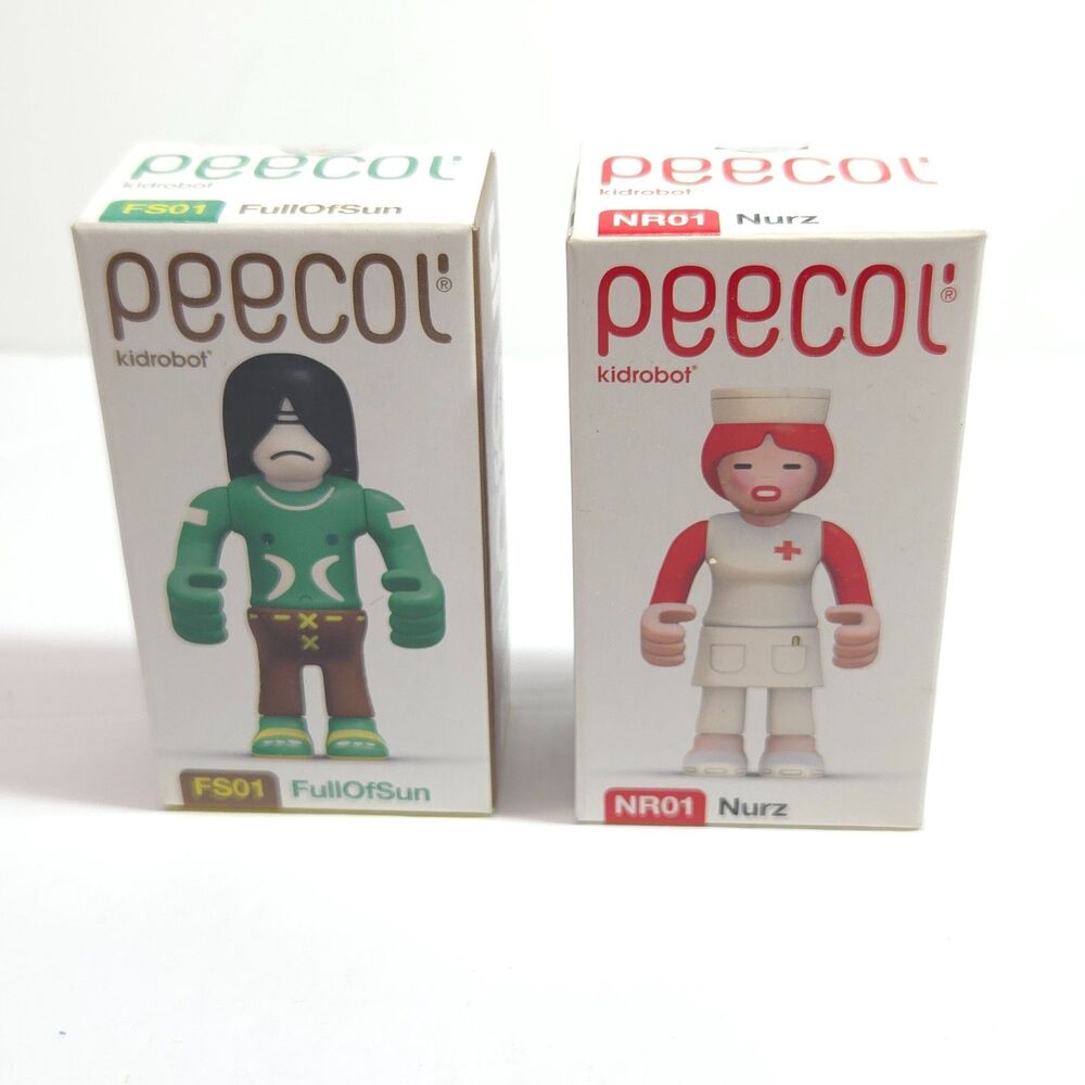 Kidrobot Peecol eBoy FS01 FullOfSun NR01 Nurz Nurse Designer Vinyl Figure 2 Pack